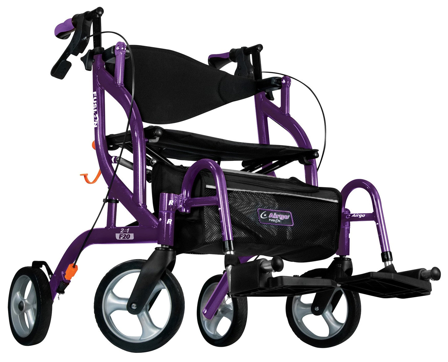 Airgo Fusion F20 Side-Folding Rollator & Transport Chair