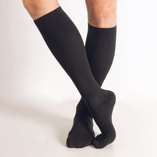 BIOS Living Men's Compression Trouser Socks 15-20 mmHg in Black