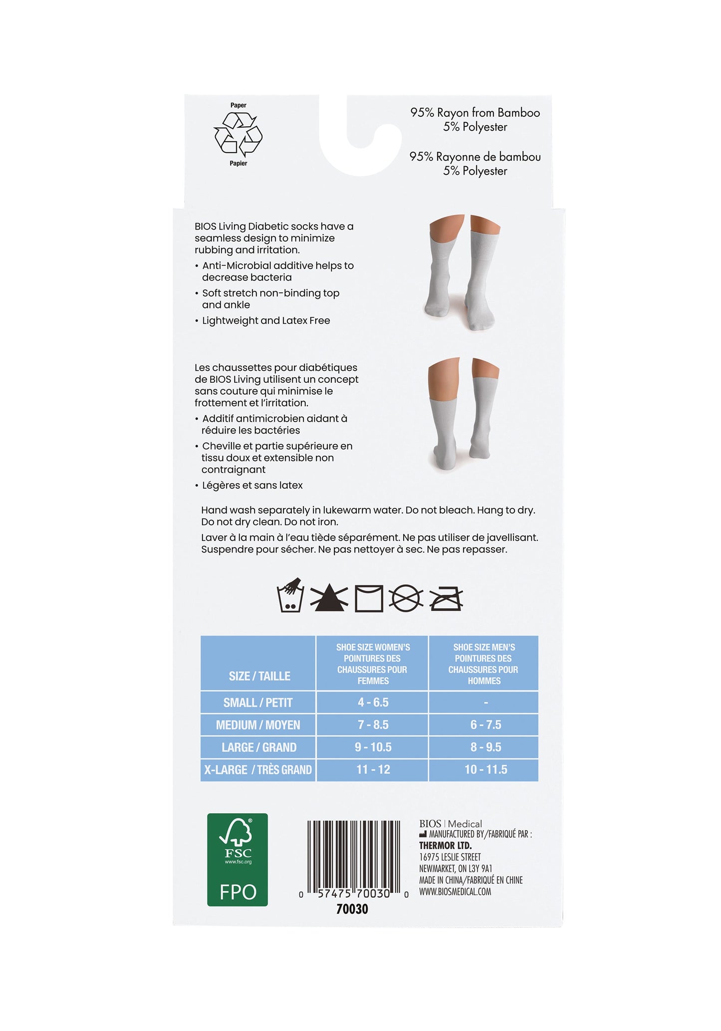 Diabetic Sock - White