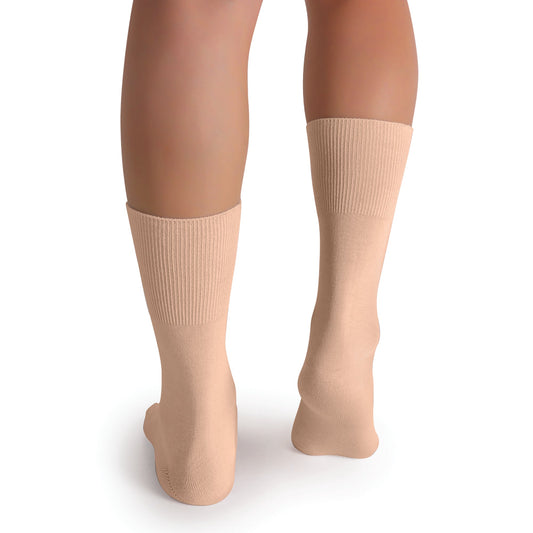 BIOS Diabetic Socks in Beige with Seamless Design and Moisture-Wicking Fabric