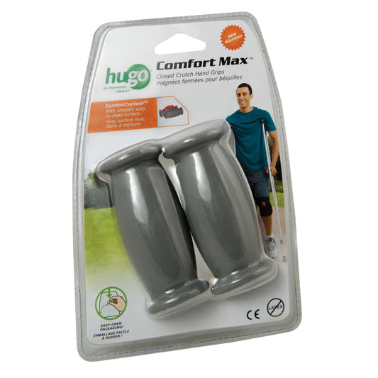 Hugo Crutch Hand Grips – Closed, Washable Sponge, 2-Pack