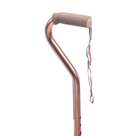 Hugo Adjustable Offset Handle Cane with Foam Grip – Bronze, 300 lb