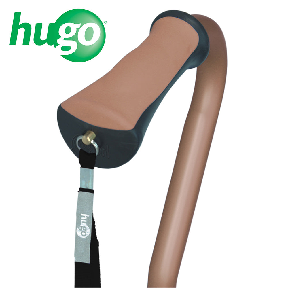 Adjustable Quad Cane for Right or Left Hand Use, Small Base, Cocoa