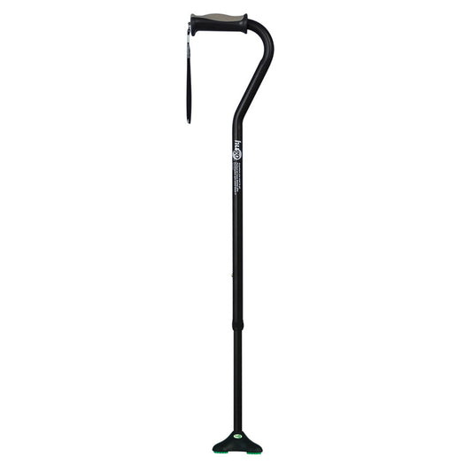 Hugo Ergonomic Offset Handle Cane with QuadPod Cane Tip
