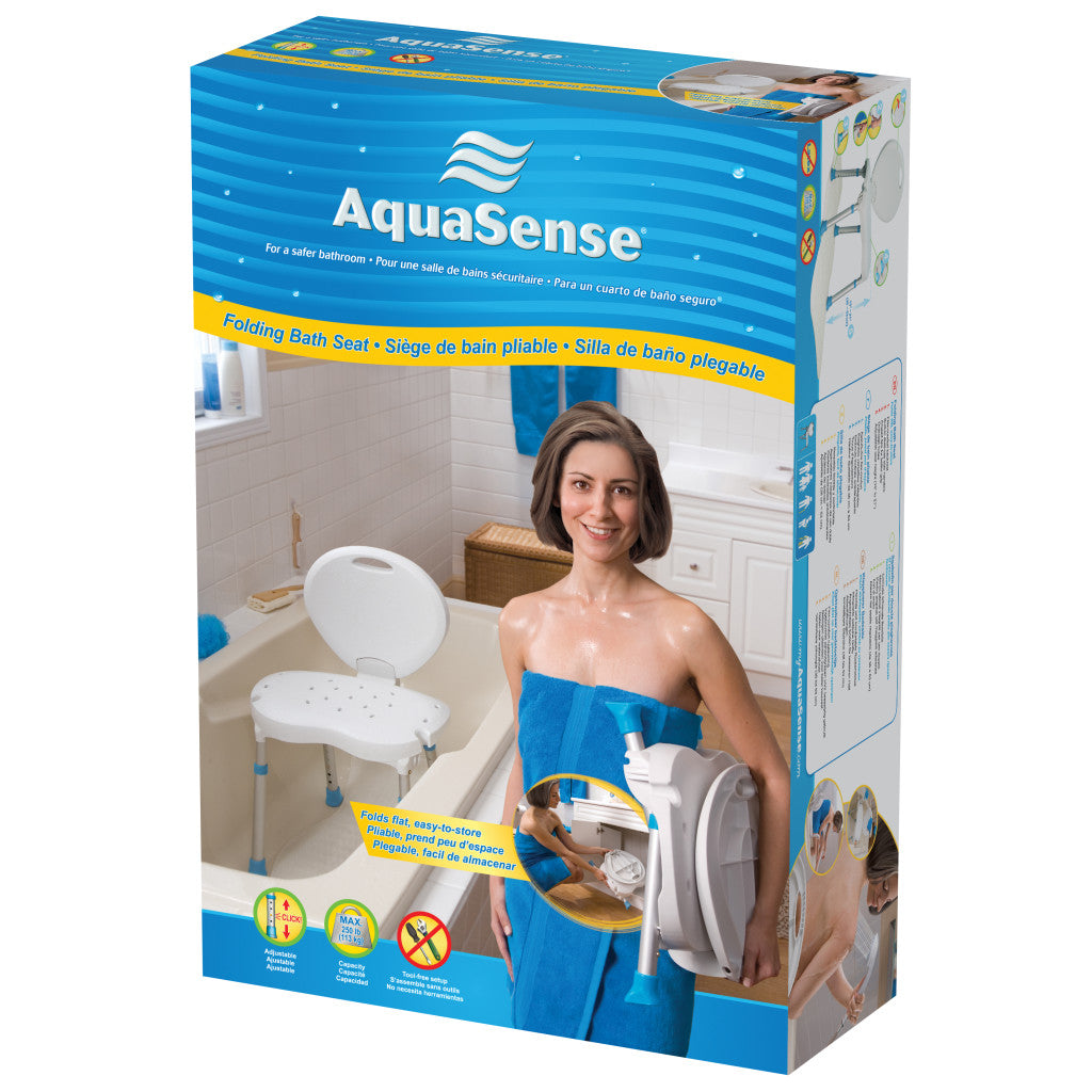 AquaSense Ergonomic Folding Bath Seat