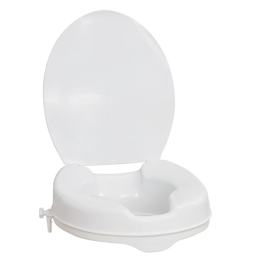 Raised Toilet Seat with Lid, 2"