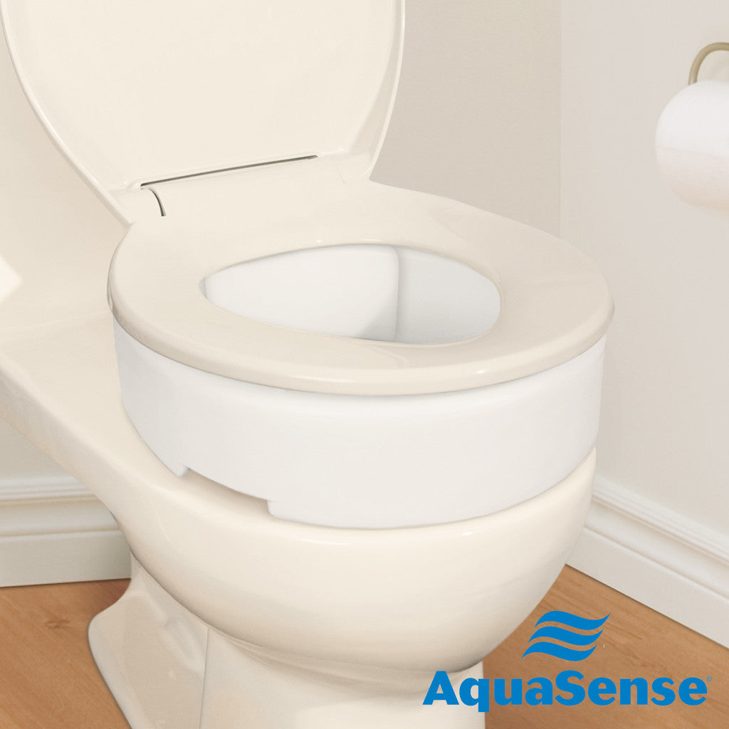 AquaSense Toilet Seat Riser with Hinge
