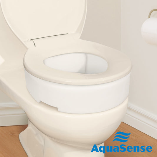 AquaSense Toilet Seat Riser with Hinge