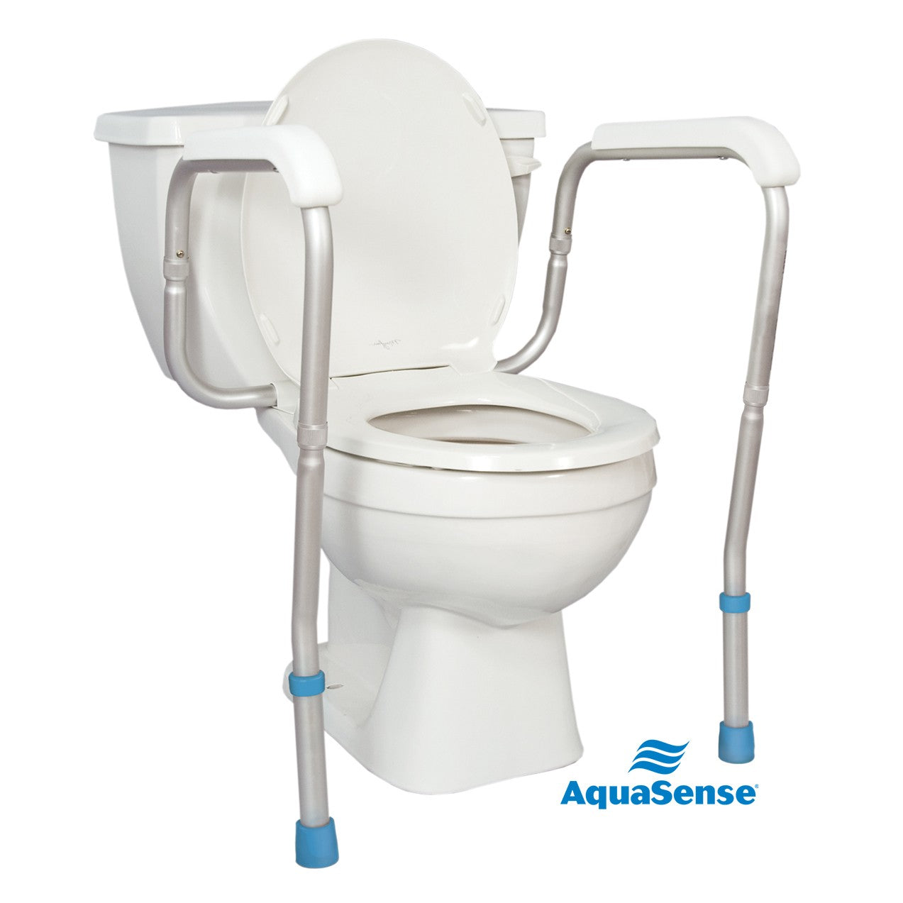 AquaSense Adjustable Toilet Safety Rails, to Floor