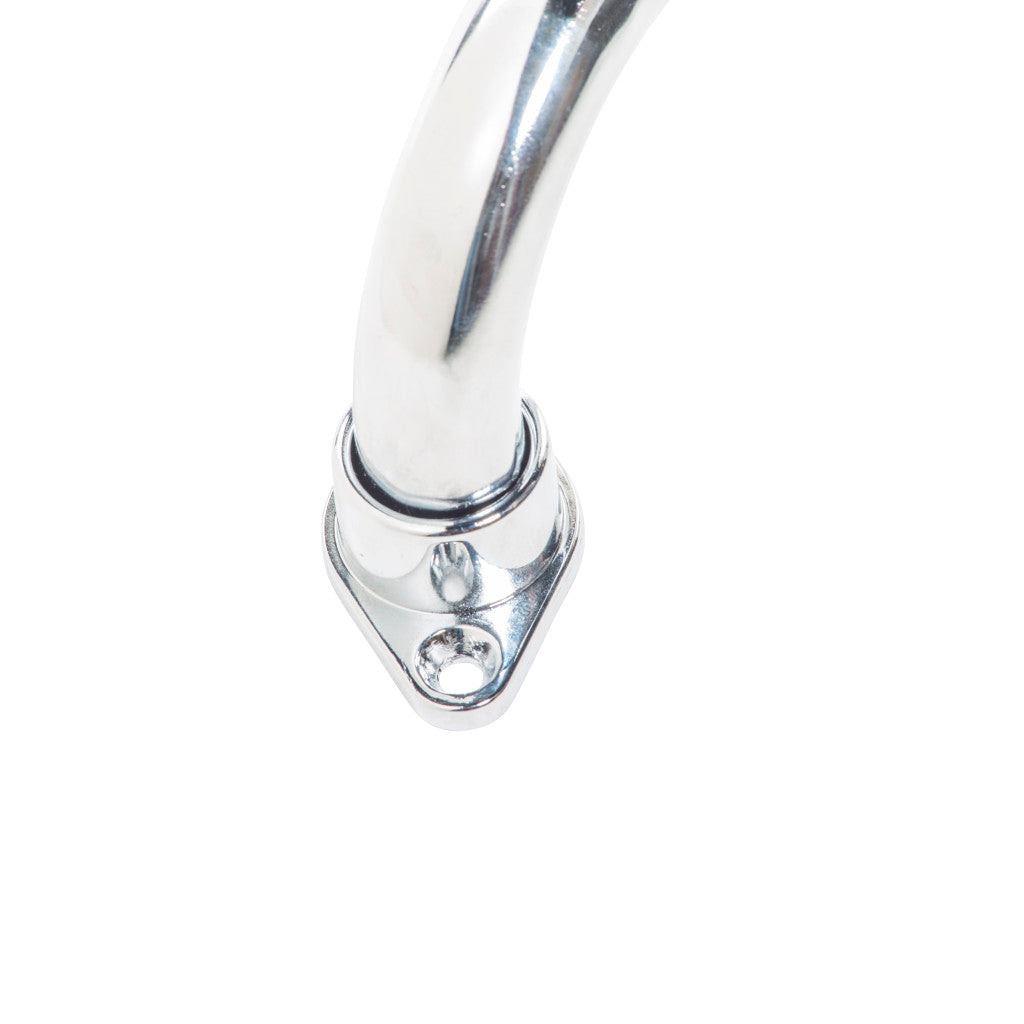 AquaSense Knurled Chrome Grab Bar with Rotating Flange