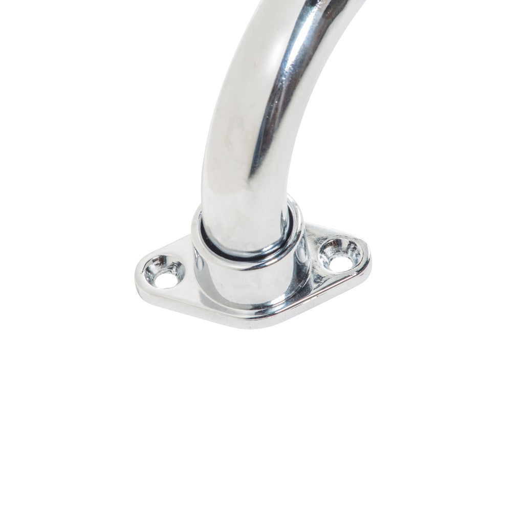 AquaSense Knurled Chrome Grab Bar with Rotating Flange