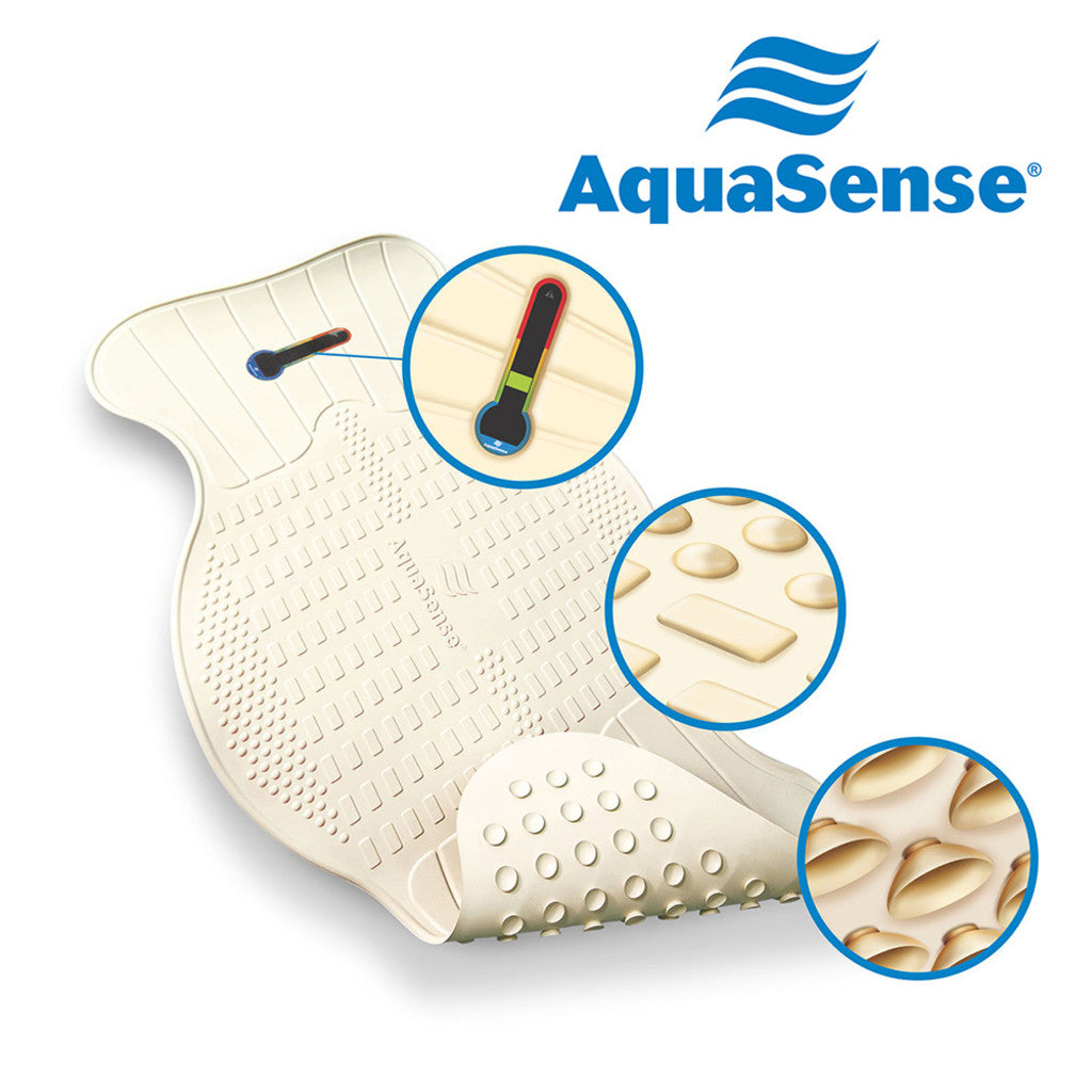 AquaSense Bath Mat, Contoured with Temperature Indicator