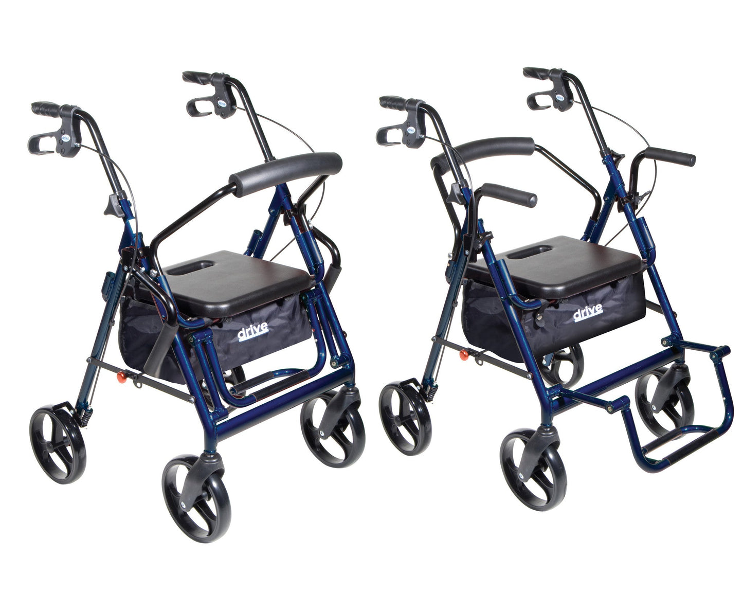 Duet Dual Function Transport Wheelchair Walker Rollator