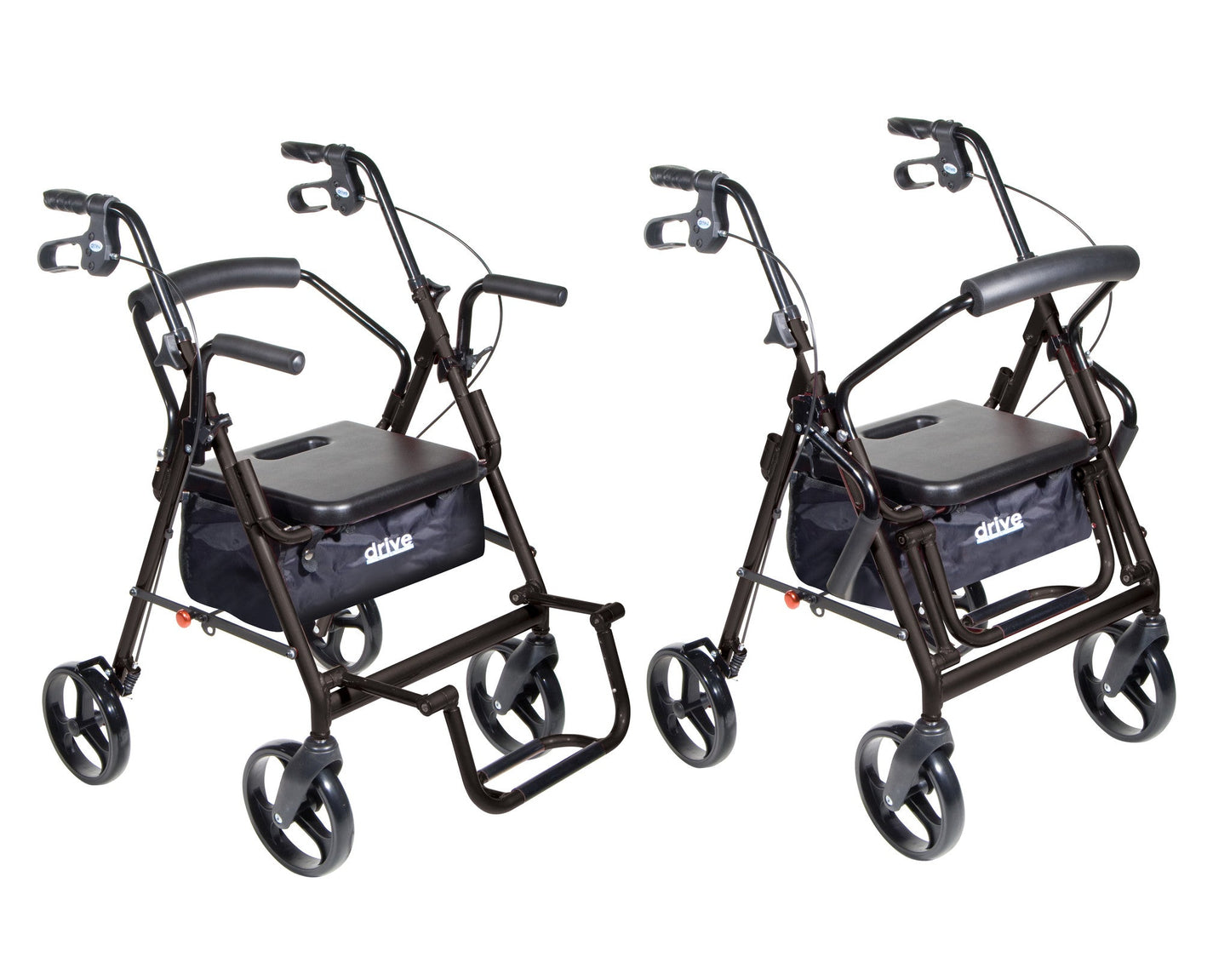 Duet Dual Function Transport Wheelchair Walker Rollator