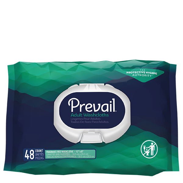 Prevail Fragrance Free Adult Washcloths