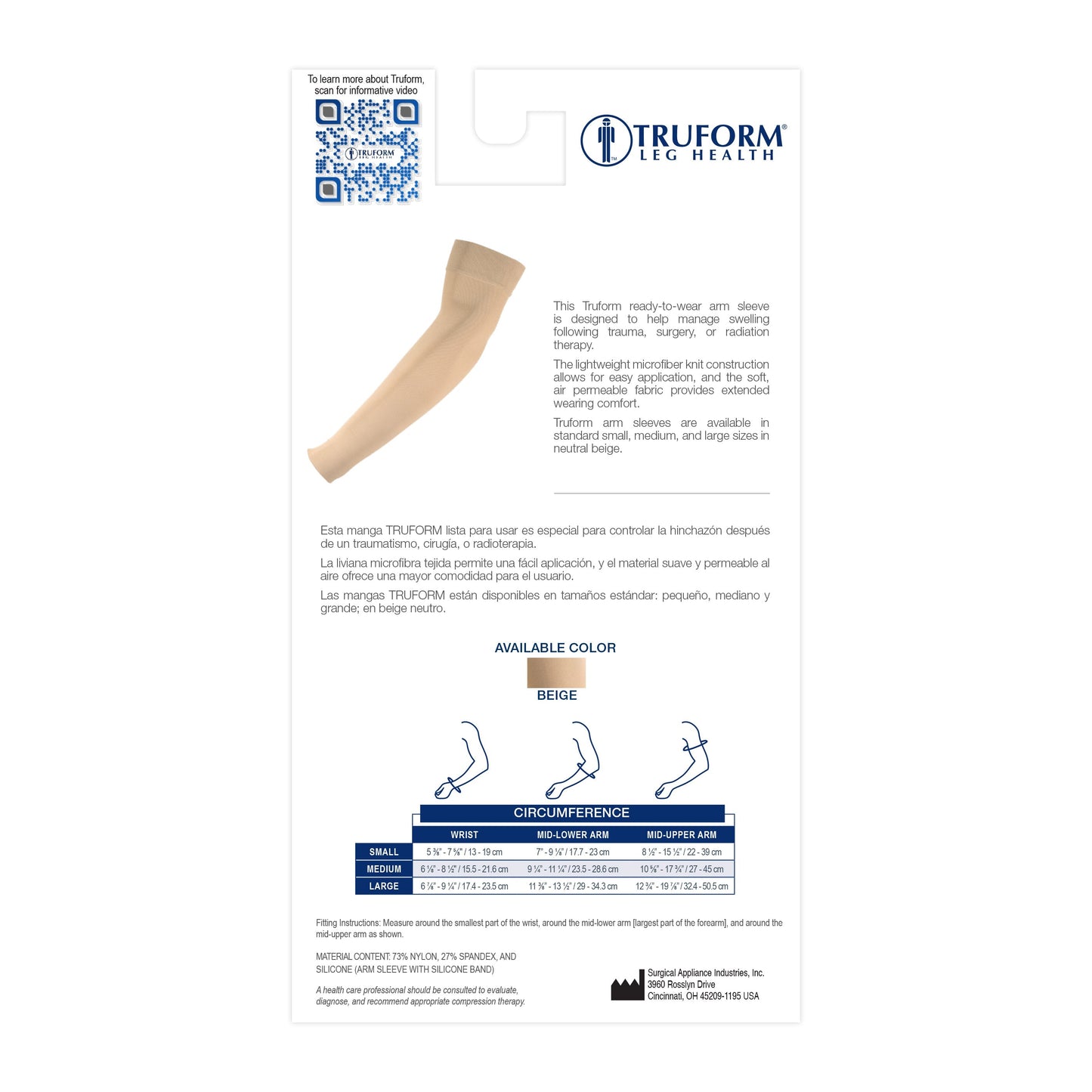 Lymphedema Arm Sleeve - Upper Extremity/ 3326 20-30 mmHg