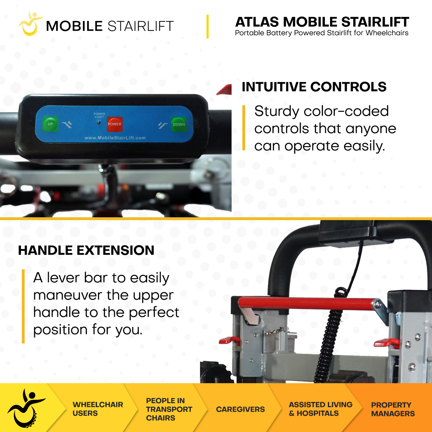 Atlas Portable Wheelchair Stairlift