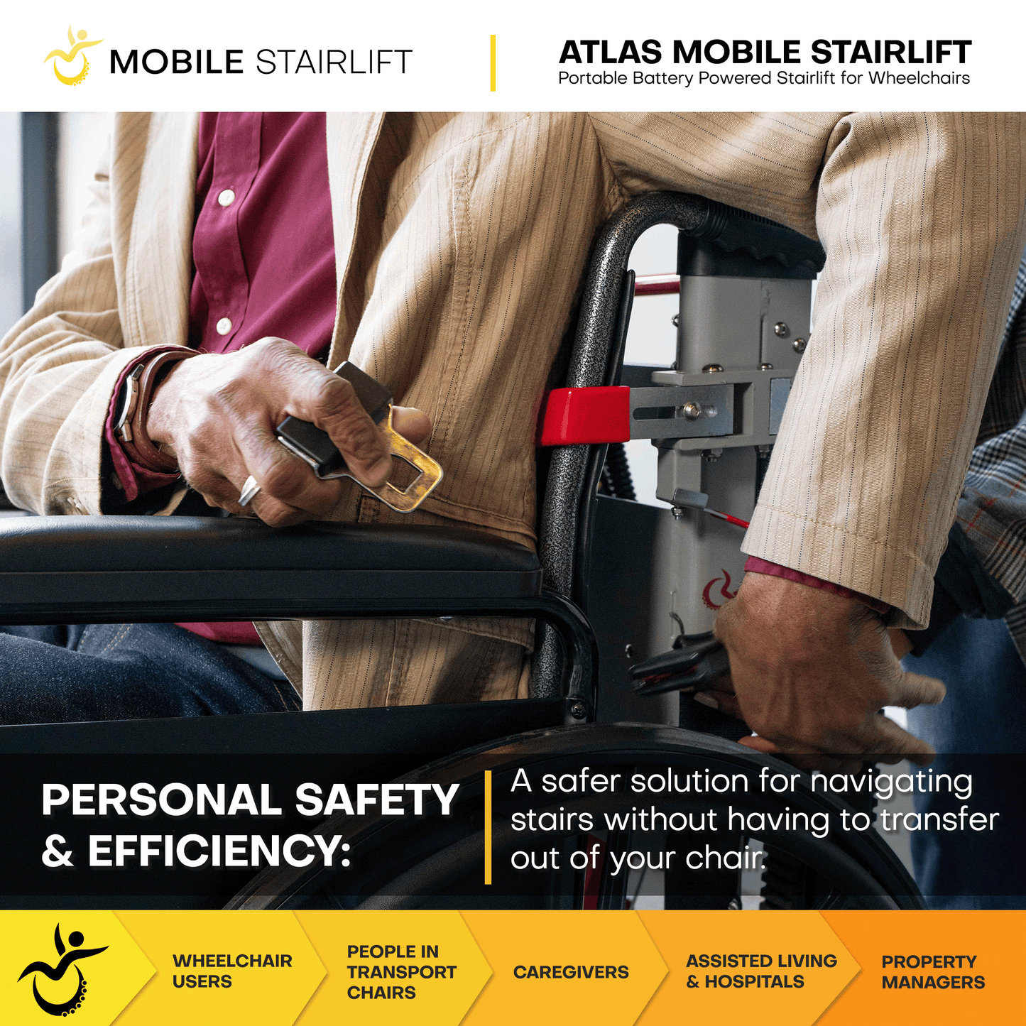 Atlas Portable Wheelchair Stairlift