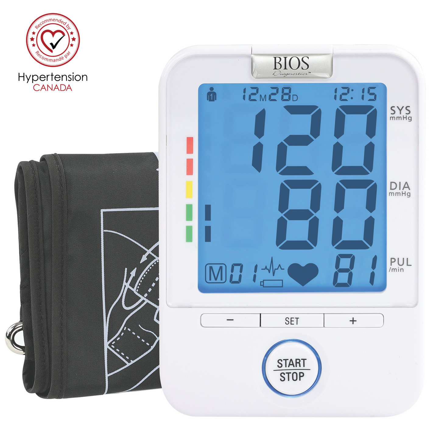 BIOS BD201/BD351 Easy Read Blood Pressure Monitor with 7-Year Warranty