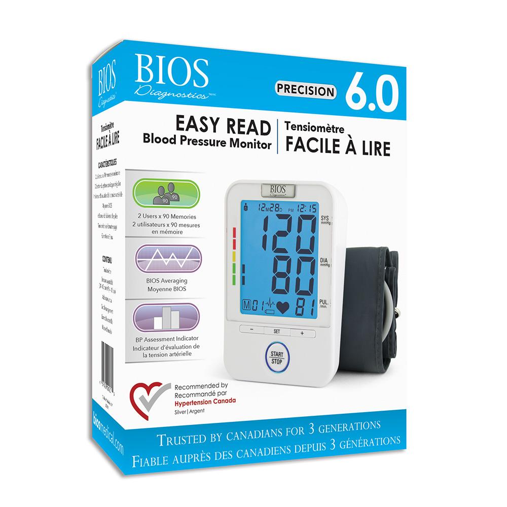 BIOS Diagnostic Precision Series 6.0 Easy Read Blood Pressure Monitor