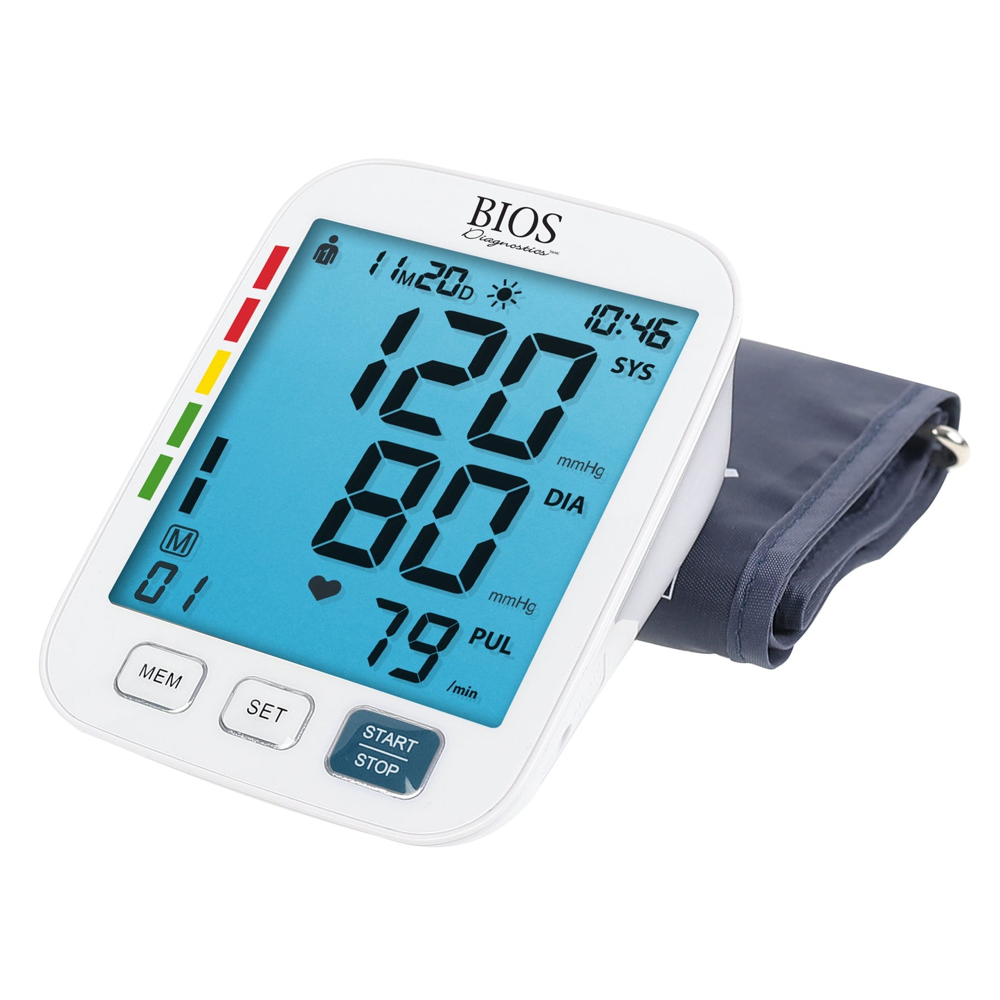 BIOS BD290 Easy-to-Read Blood Pressure Monitor with Large Backlit Display