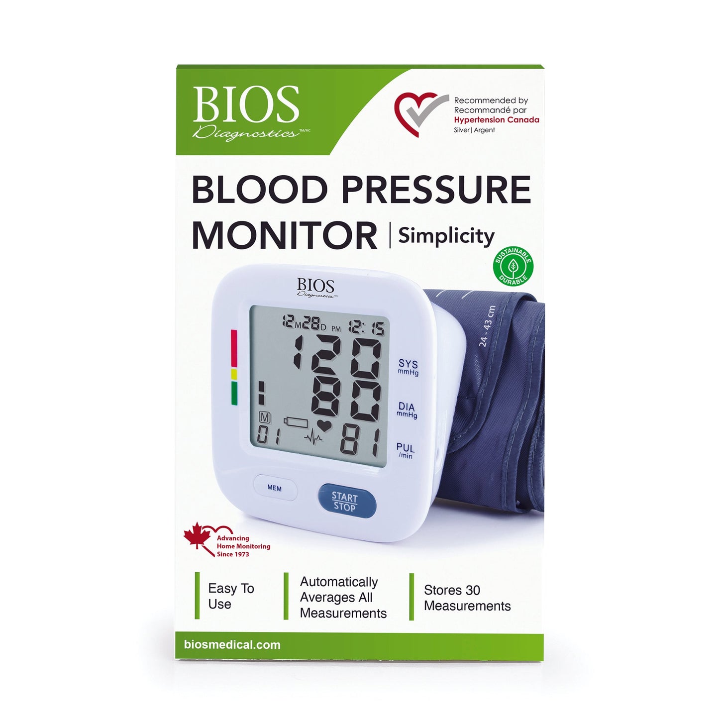 BIOS BD313 Simplicity Automatic Blood Pressure Monitor