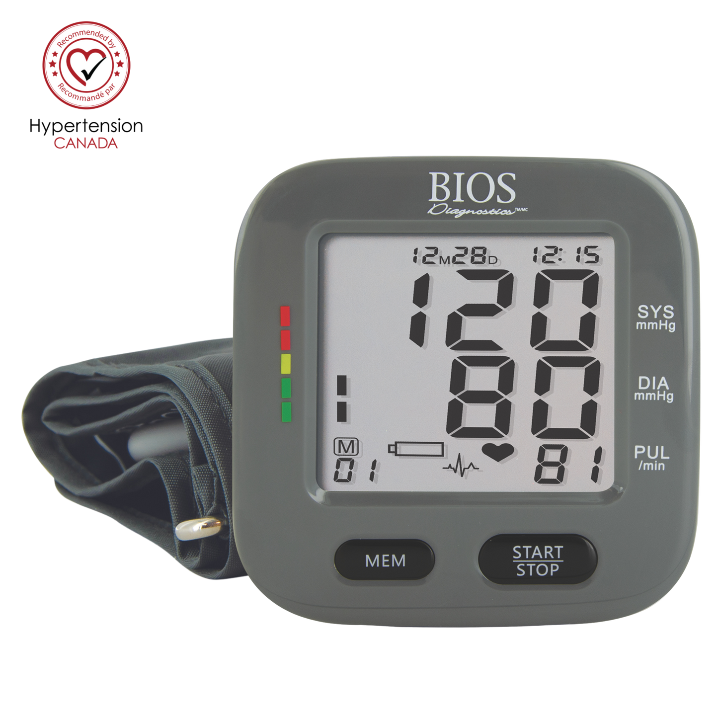 BIOS BD323 Clarity Bluetooth Blood Pressure Monitor with MediLink App