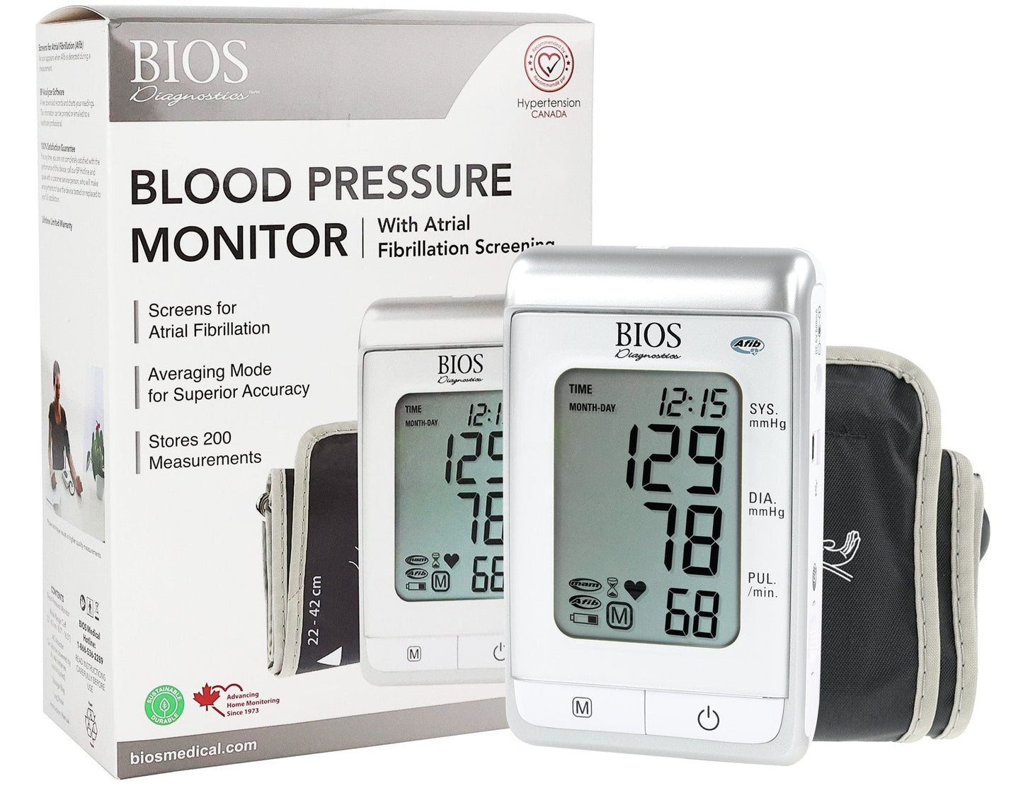 BIOS BD350 Blood Pressure Monitor with AFIB Screening and MAM Technology