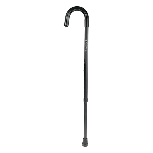 BIOS Living J-Handle Cane in Black with PVC Grip and Adjustable Height