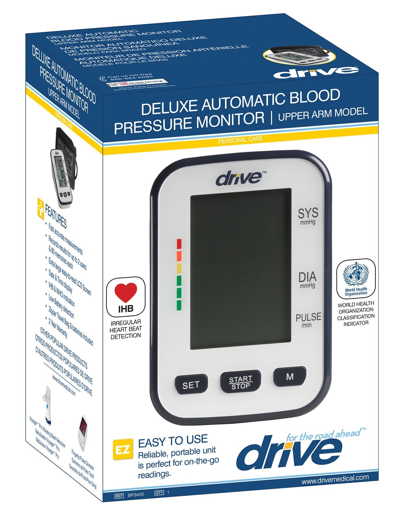 Automatic Deluxe Blood Pressure Monitor, Upper Arm