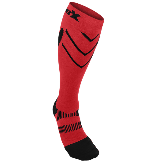 CSX 15-20 mmHg Compression Socks Black on Red