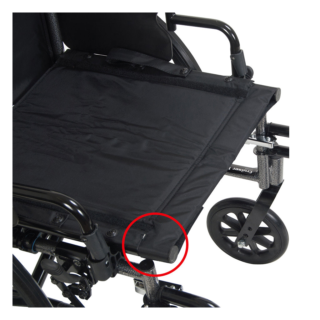 Drive Medical Cruiser X4 Lightweight Dual Axle Wheelchair – Desk Arms, Elevating Leg Rests, 18" Seat