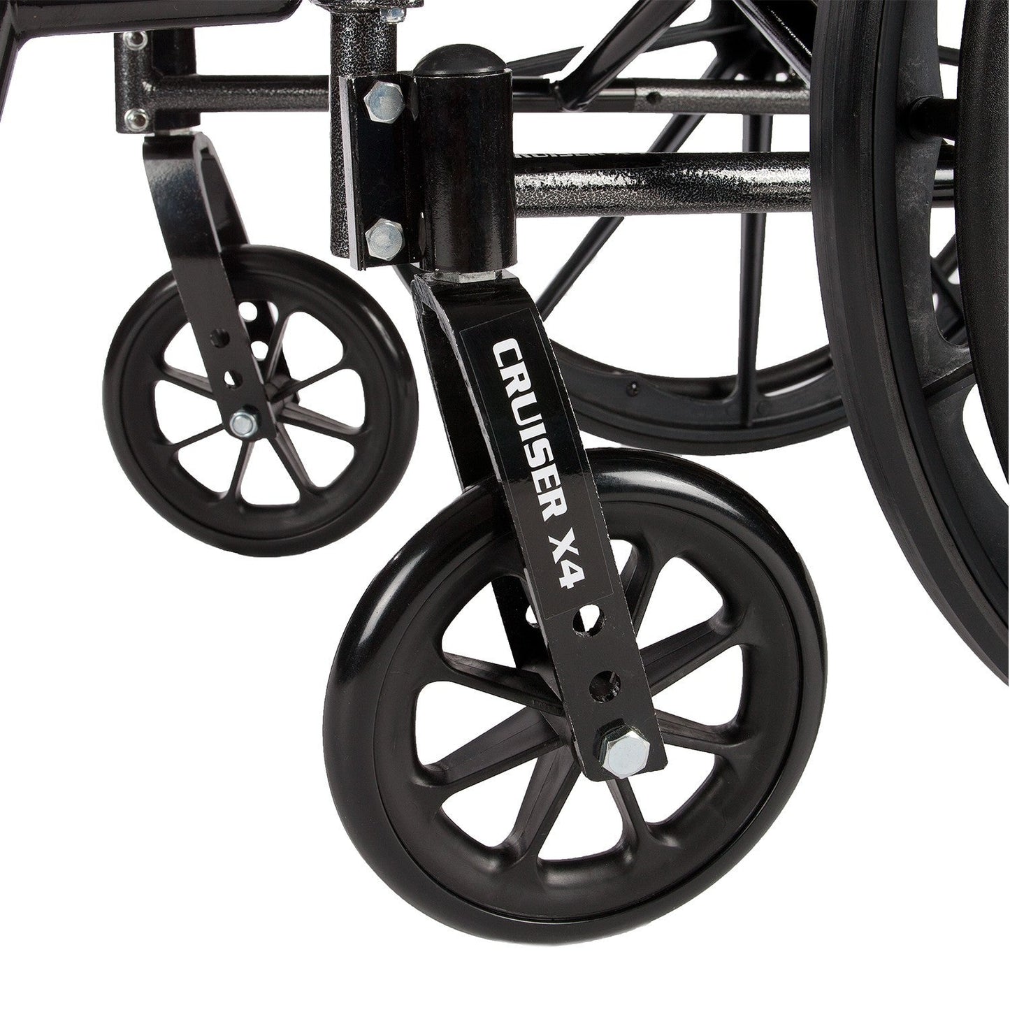 Cruiser X4 Lightweight Dual Axle Wheelchair with Adjustable Detachable Arms, Desk Arms, Swing Away Footrests, 16" Seat