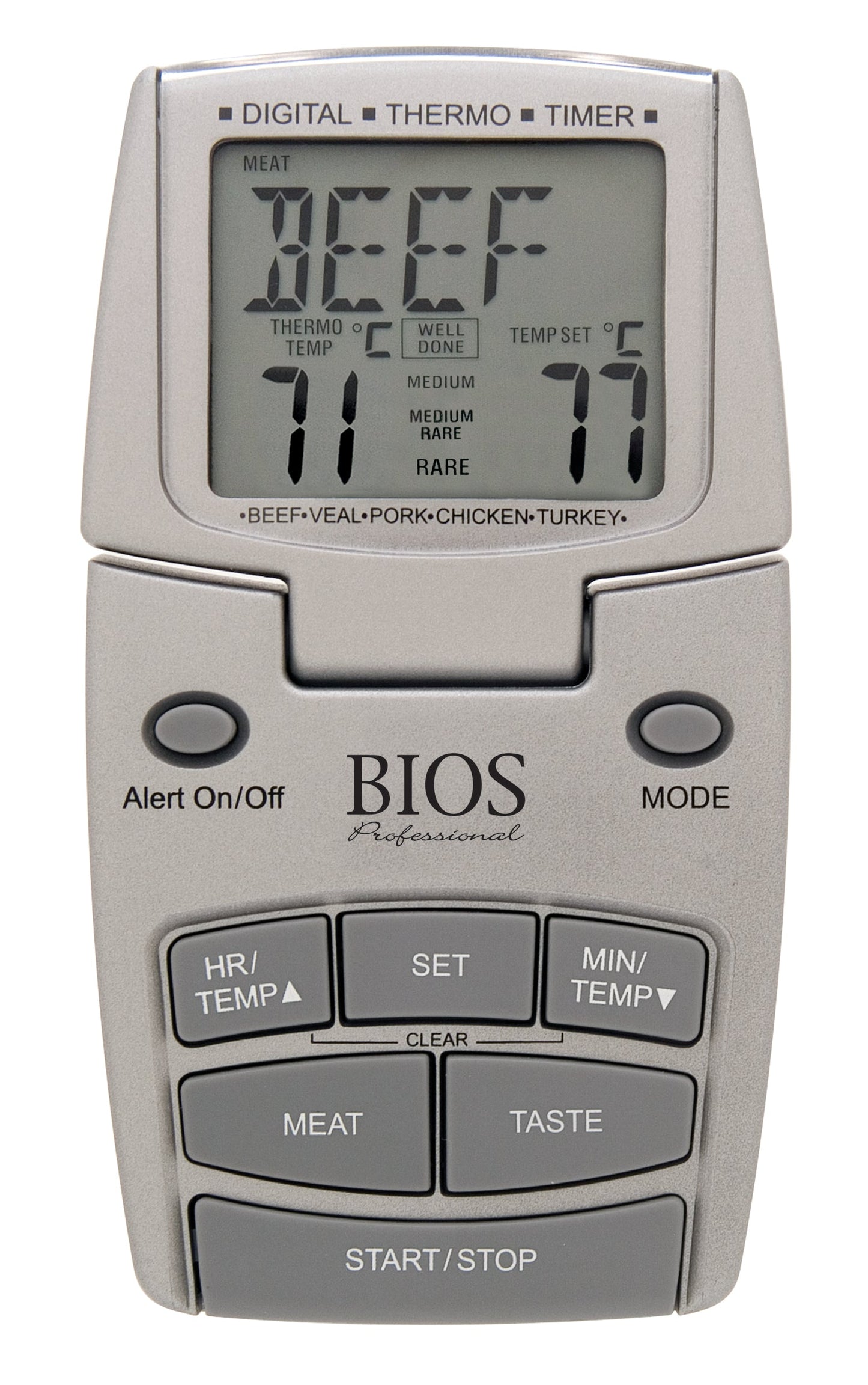 Pre-Programmed Meat and Poultry Thermometer Timer