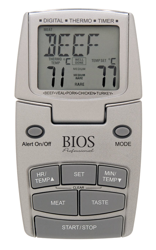 Pre-Programmed Meat and Poultry Thermometer Timer