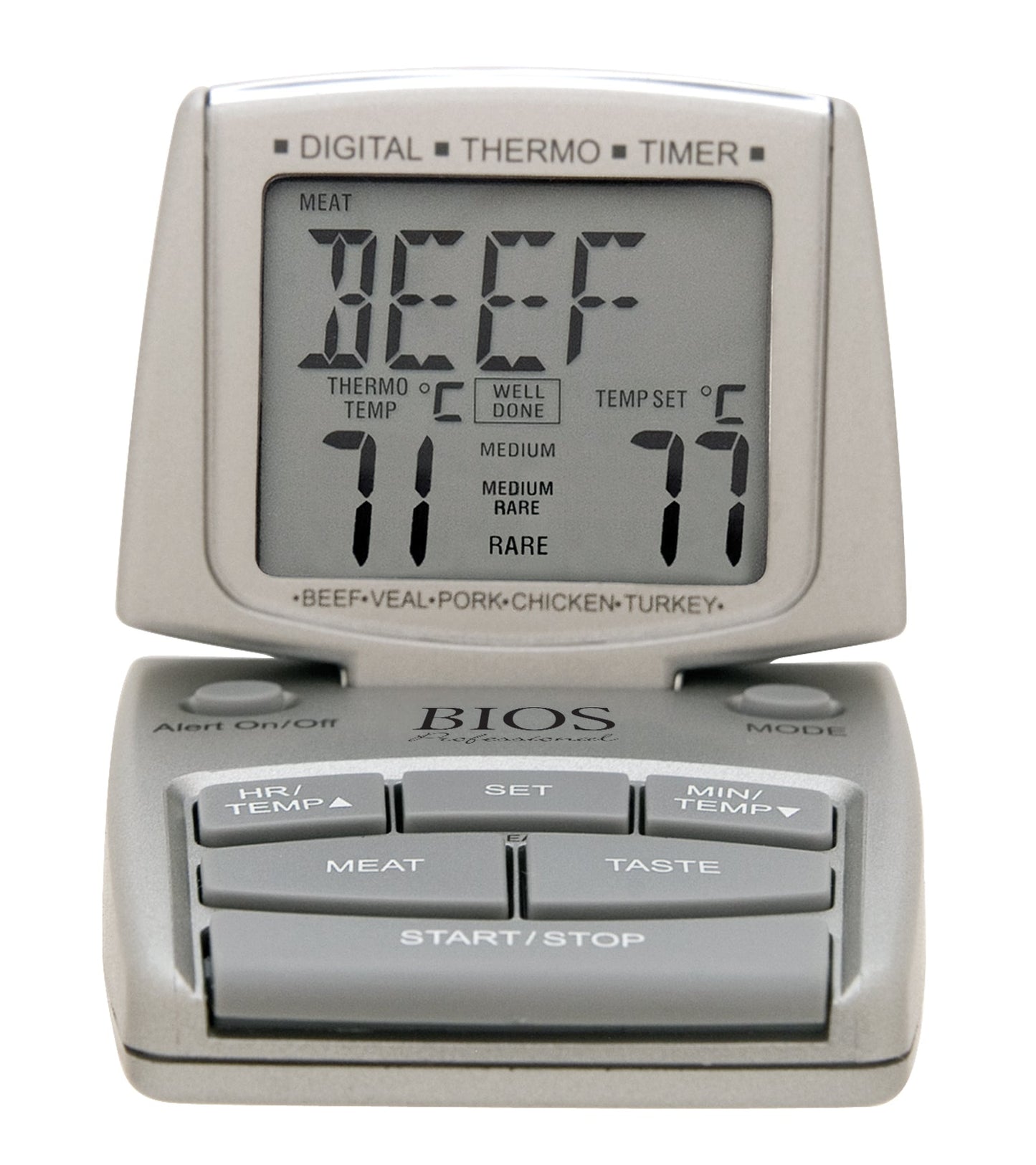Pre-Programmed Meat and Poultry Thermometer Timer