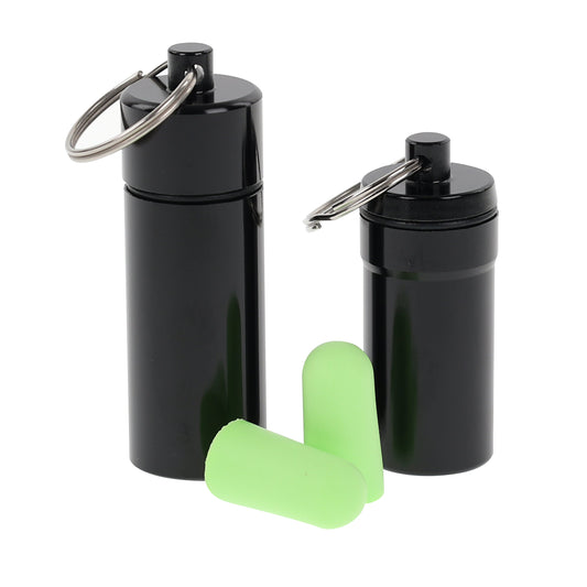 BIOS Living Green Tapered Foam Ear Plugs with Keychain Carrying Cases – 4 Pieces