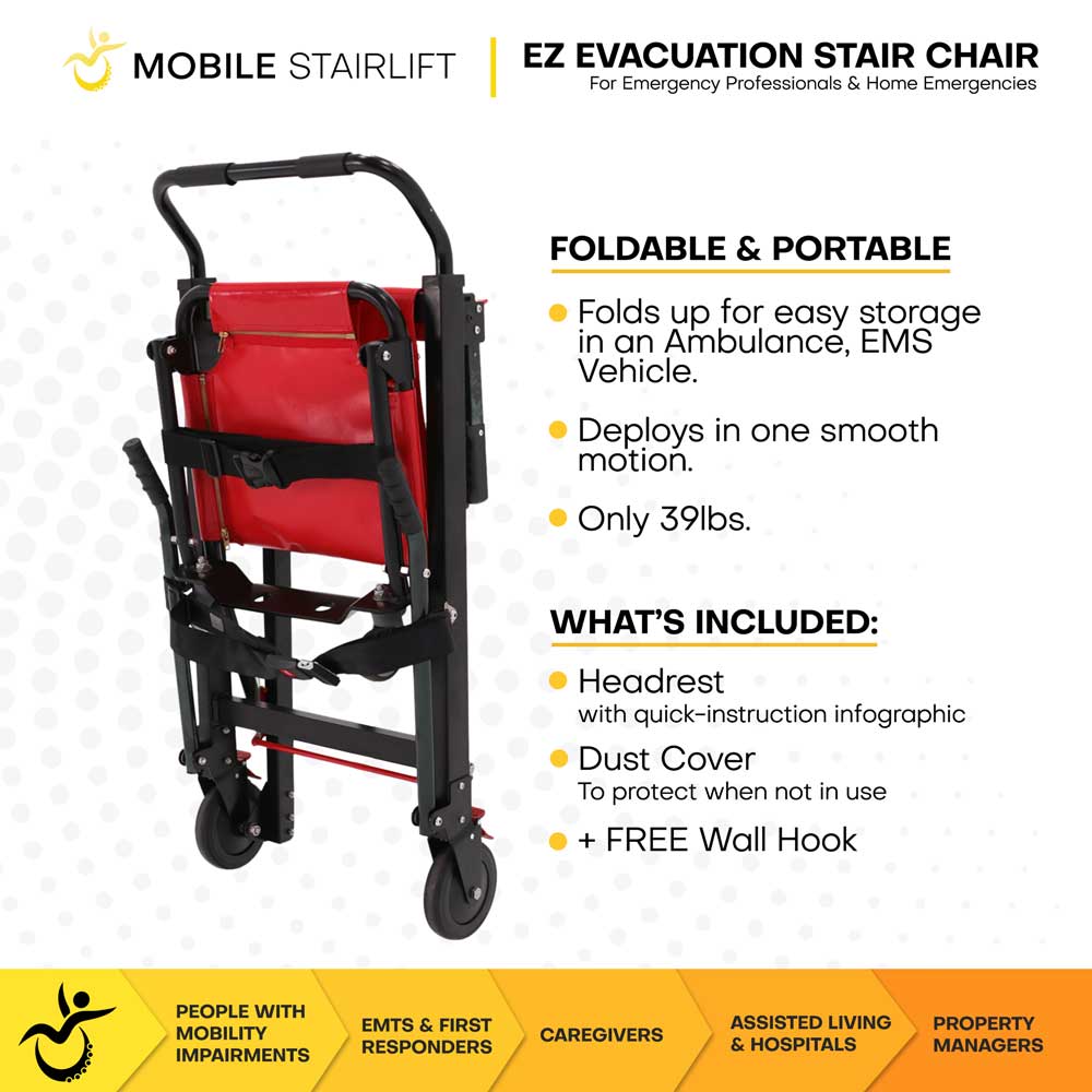 EZ Evacuation Foldable Medical Stair Lift Chair