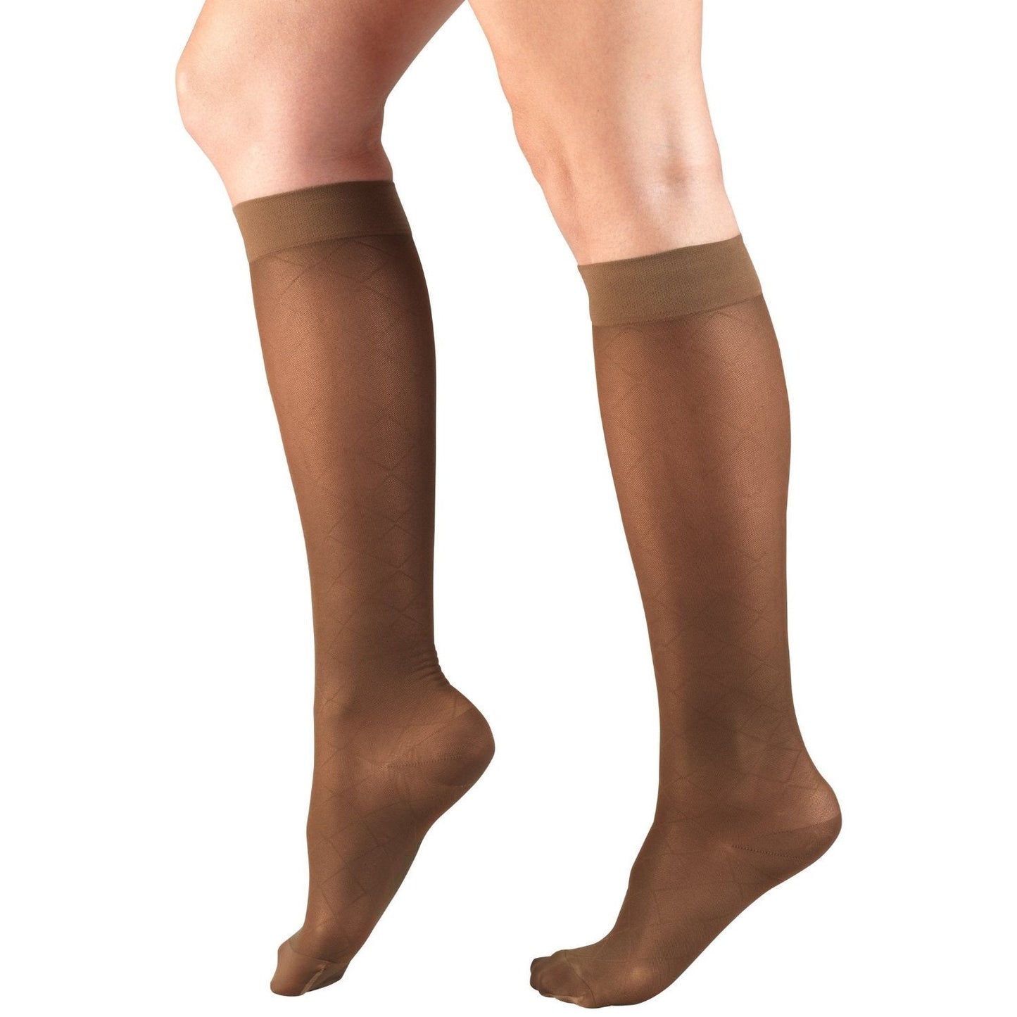 Ladies' Pattern Sheer Knee High Closed
