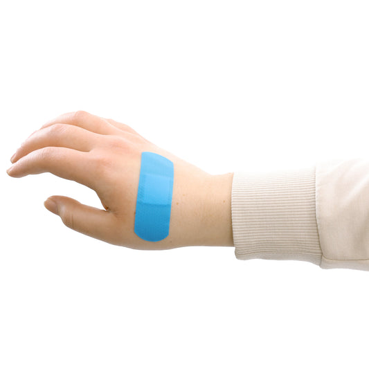 BIOS Blue Metal Detectable Plastic Bandages for Food and Pharmaceutical Industries – Pack of 100