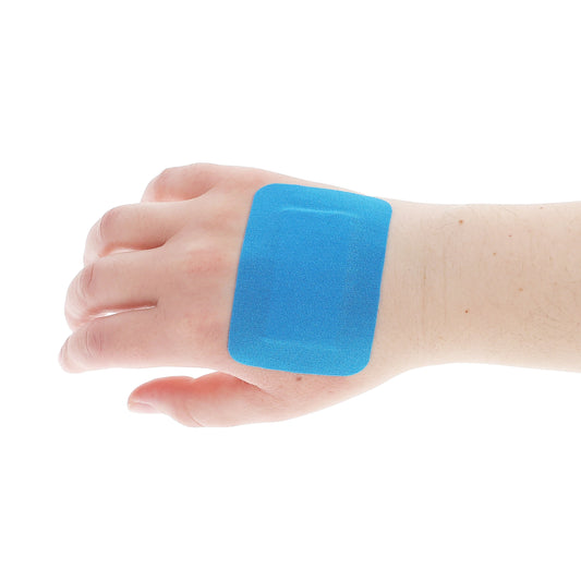 BIOS Blue Metal Detectable Large Patch Bandages for Food and Pharmaceutical Industries – Pack of 50