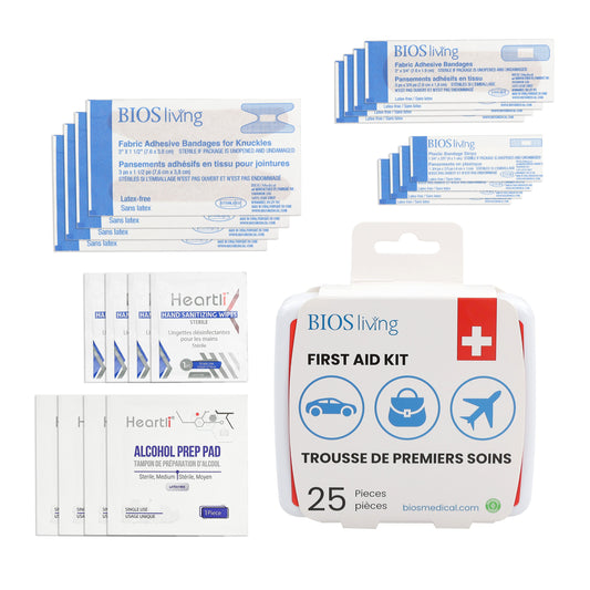 BIOS First Aid Kit – 25 Pieces for Travel and On-the-Go