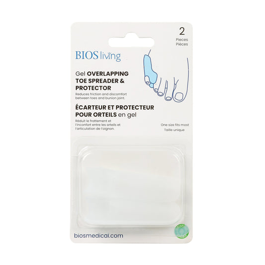 BIOS Living Gel Overlapping Toe Spreader and Protector for Toe Alignment
