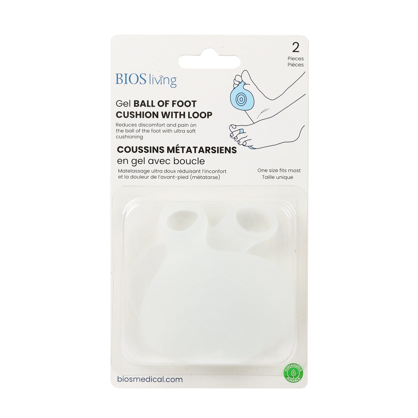 Gel Ball of Foot Cushion with Loop