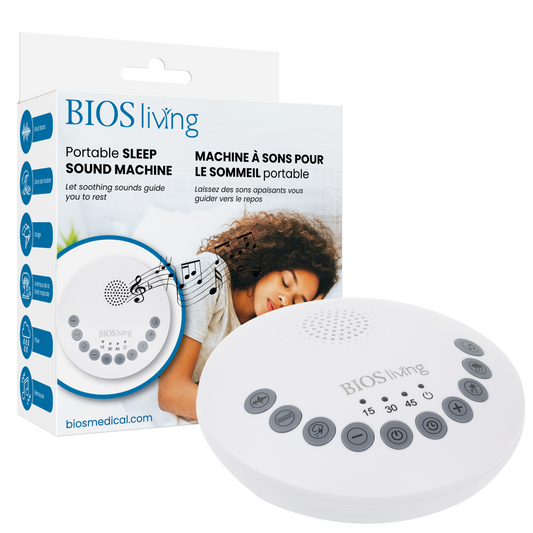 BIOS Living Portable Soothing Sounds Sleep Machine with 6 Sound Options