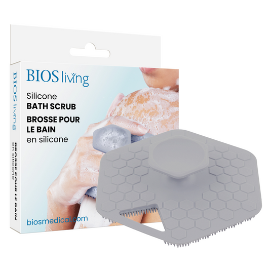 BIOS Living Silicone Bath and Body Scrub with Anti-Slip Grip
