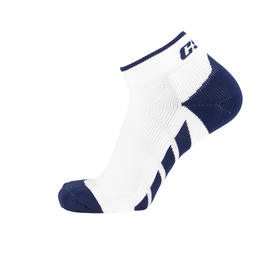 CSX X110 Pro High Cut Ankle Socks Navy on White