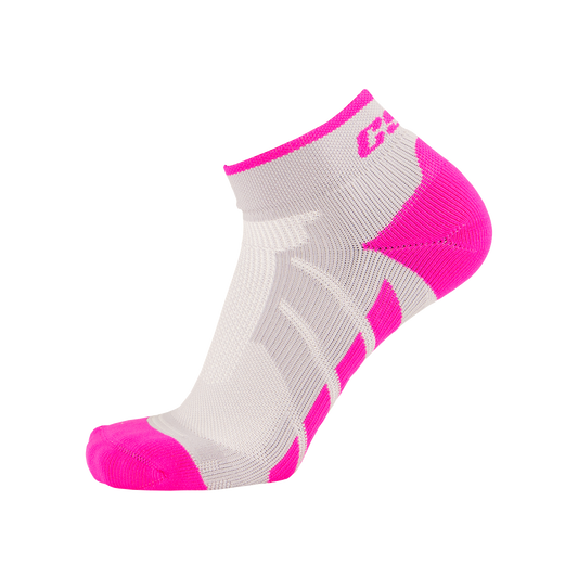 CSX X110 Pro High Cut Ankle Socks Pink on Gray