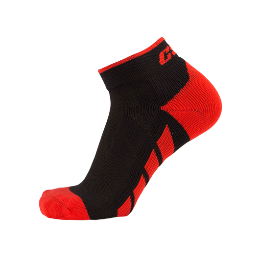 CSX X110 Pro High Cut Ankle Socks Red on Black