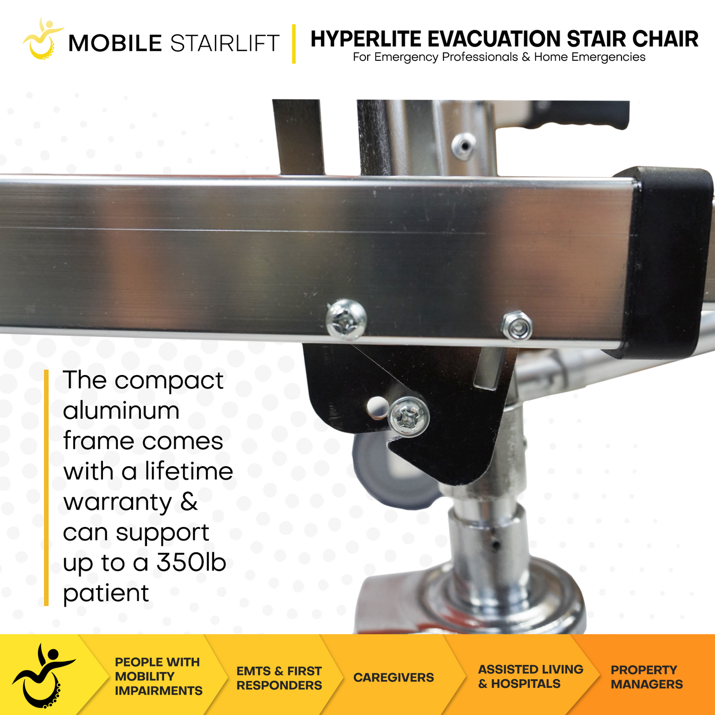 HyperLite Evacuation Foldable Medical Stair Lift Chair